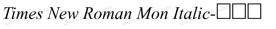 Times New Roman Mon Italic字体转换